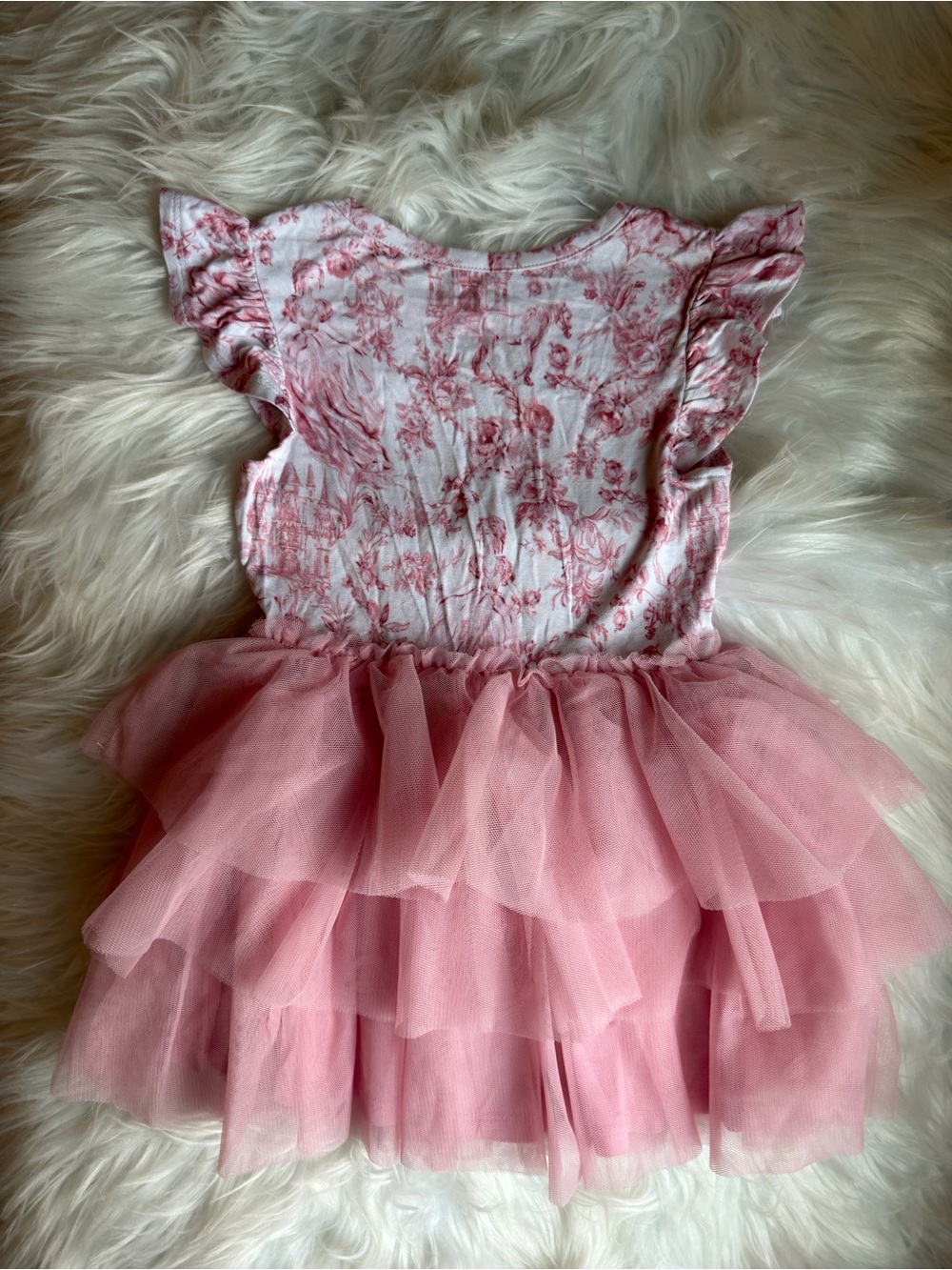 Posh Peanut Pink Antionette Tulle Twirl Dress 3/4 EUC